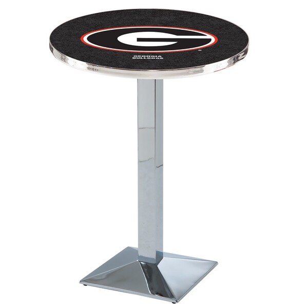 42" Chrome Georgia "G" Pub Table